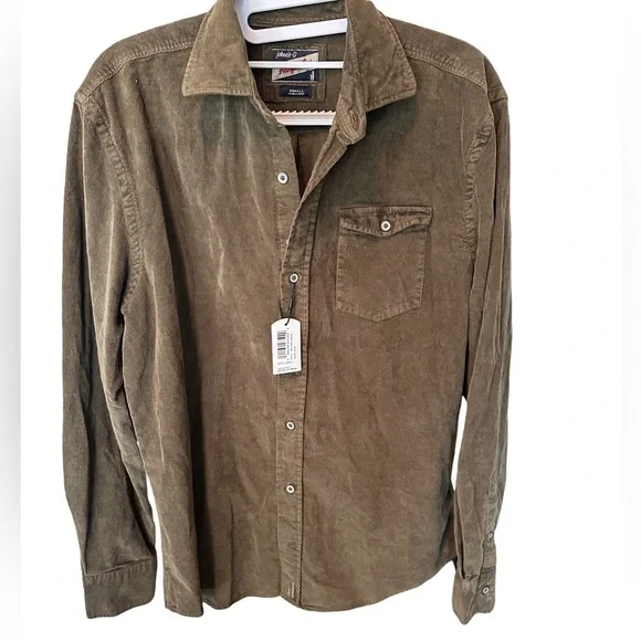 Johnnie-O NWT Kodiak Button Down Shirt Olive Men’s Size S